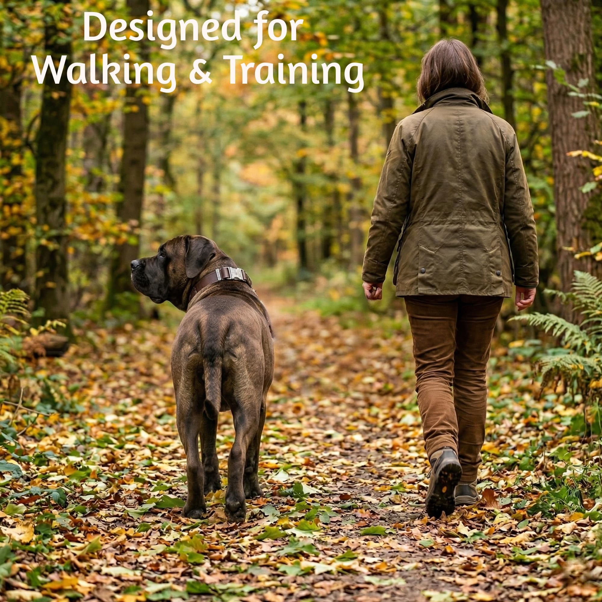 ADITYNA heavy-duty collar designed for large breeds like Rottweilers and Mastiffs.