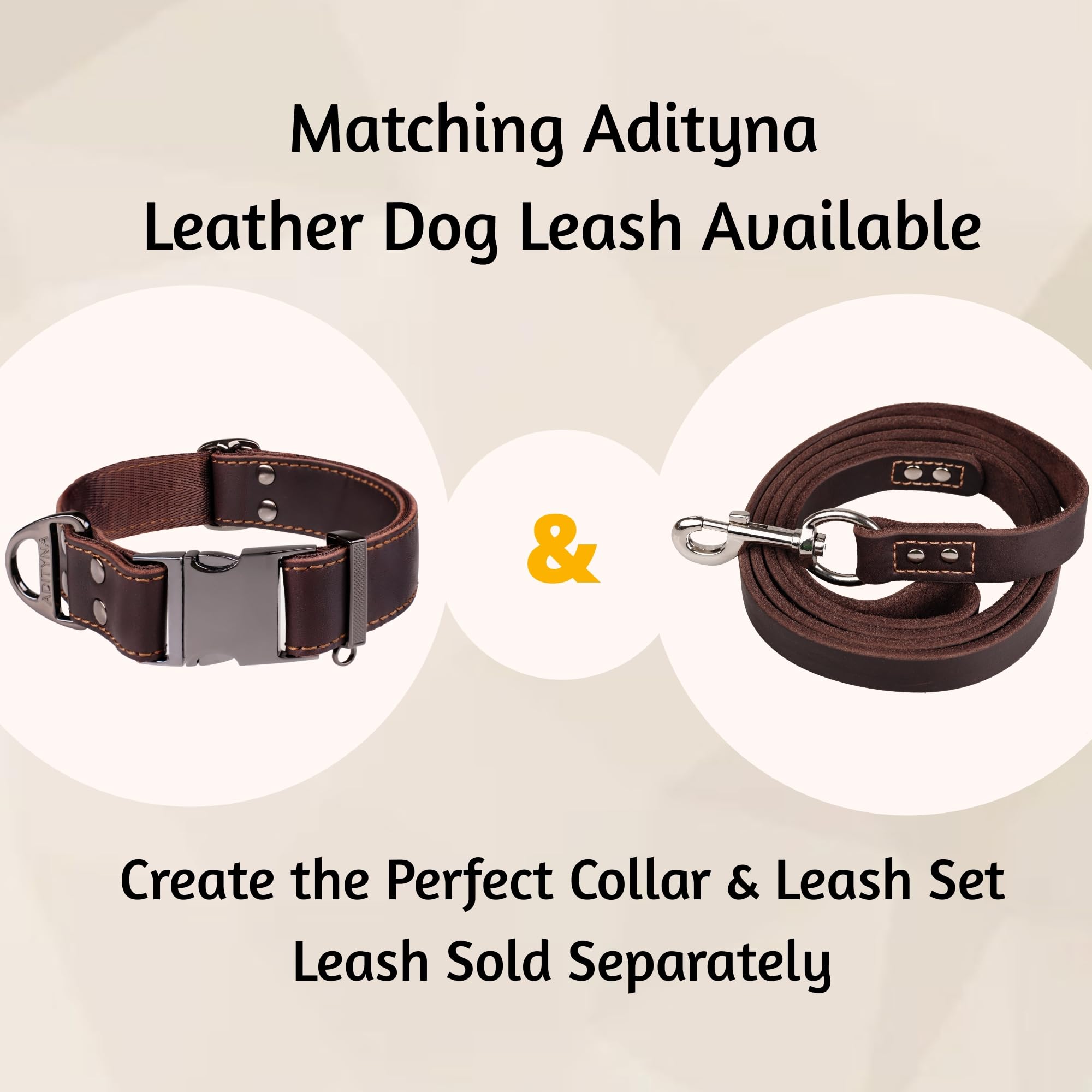 ADITYNA premium leather with sliding tag ring keeps IDs accessible for quick identification.