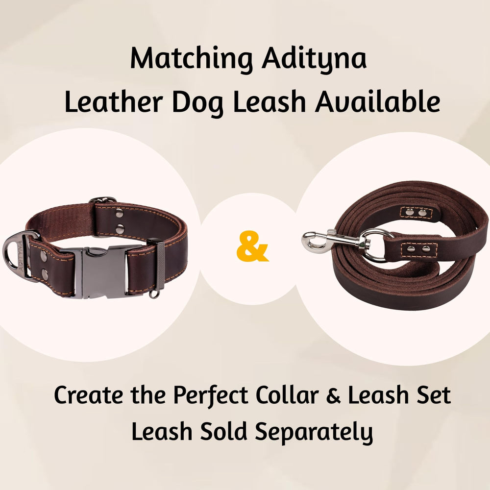 ADITYNA premium leather with sliding tag ring keeps IDs accessible for quick identification.