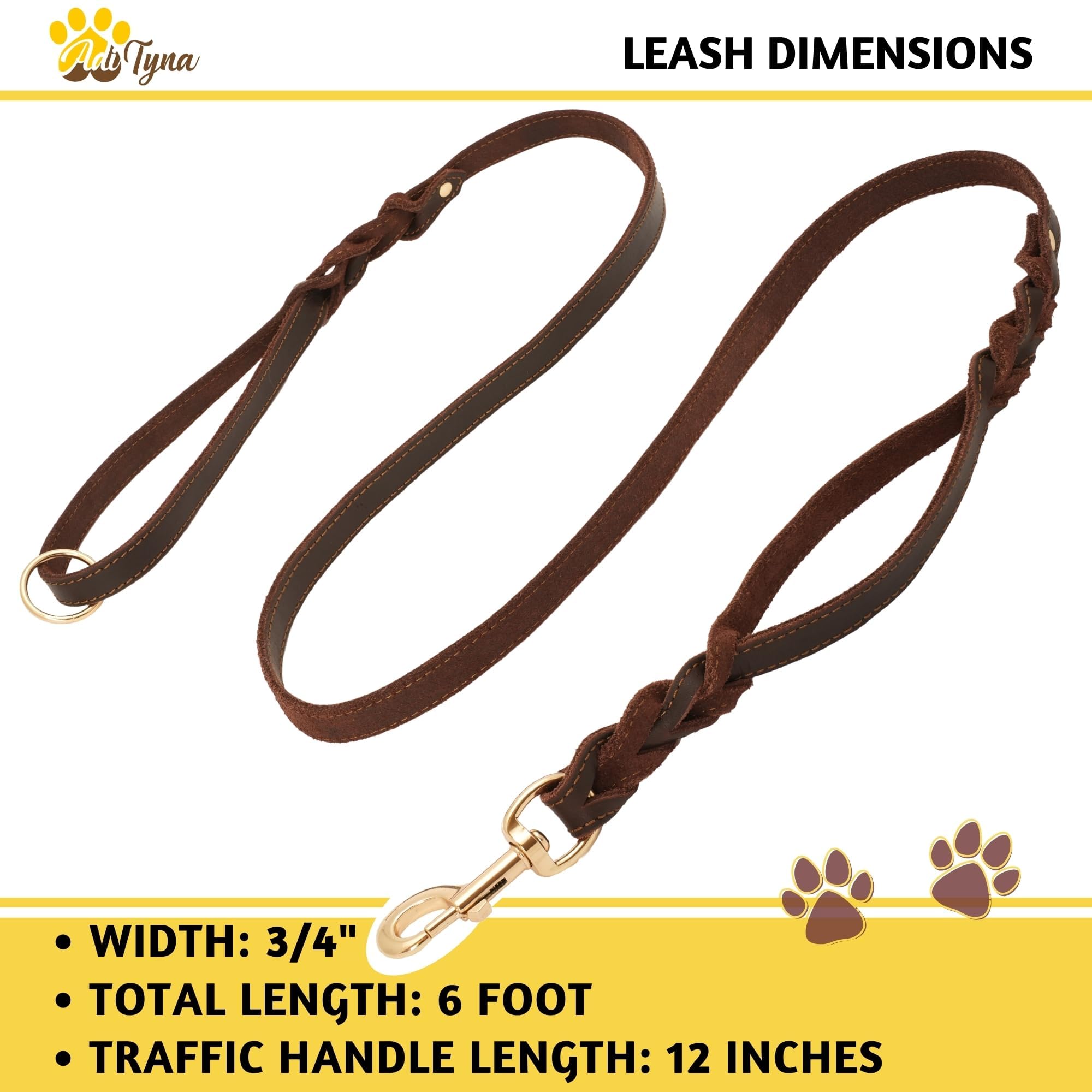 ADITYNA traffic-handle leash enables quick control in crowded areas.