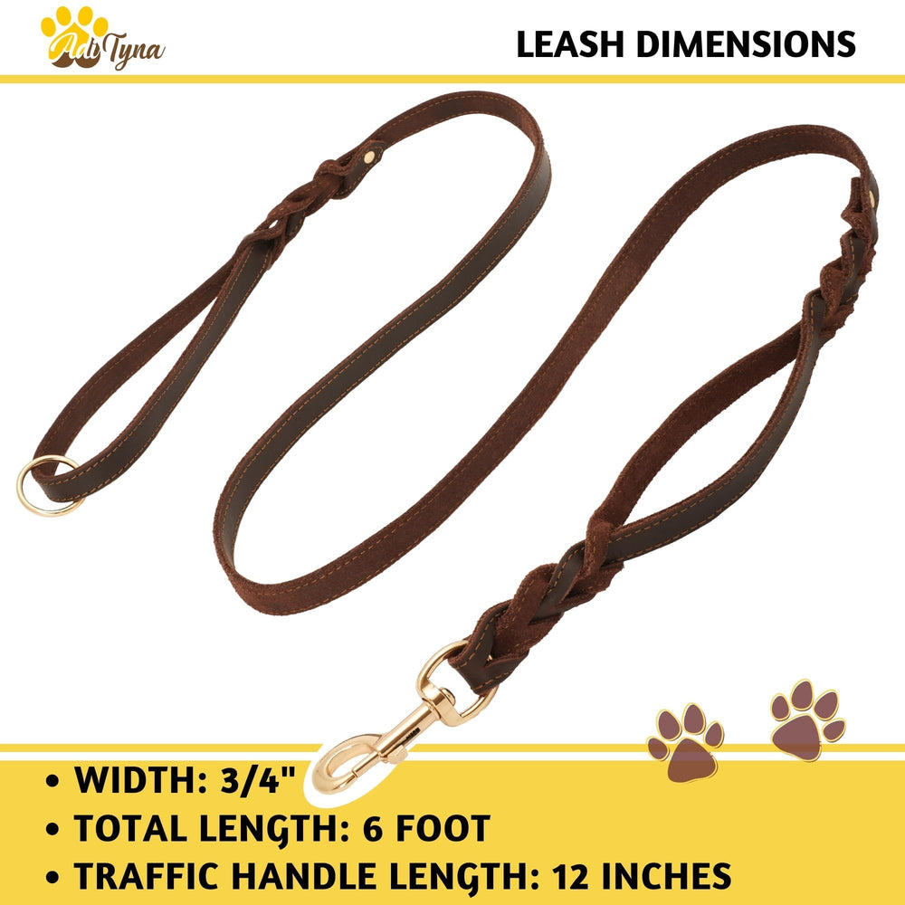 ADITYNA traffic-handle leash enables quick control in crowded areas.