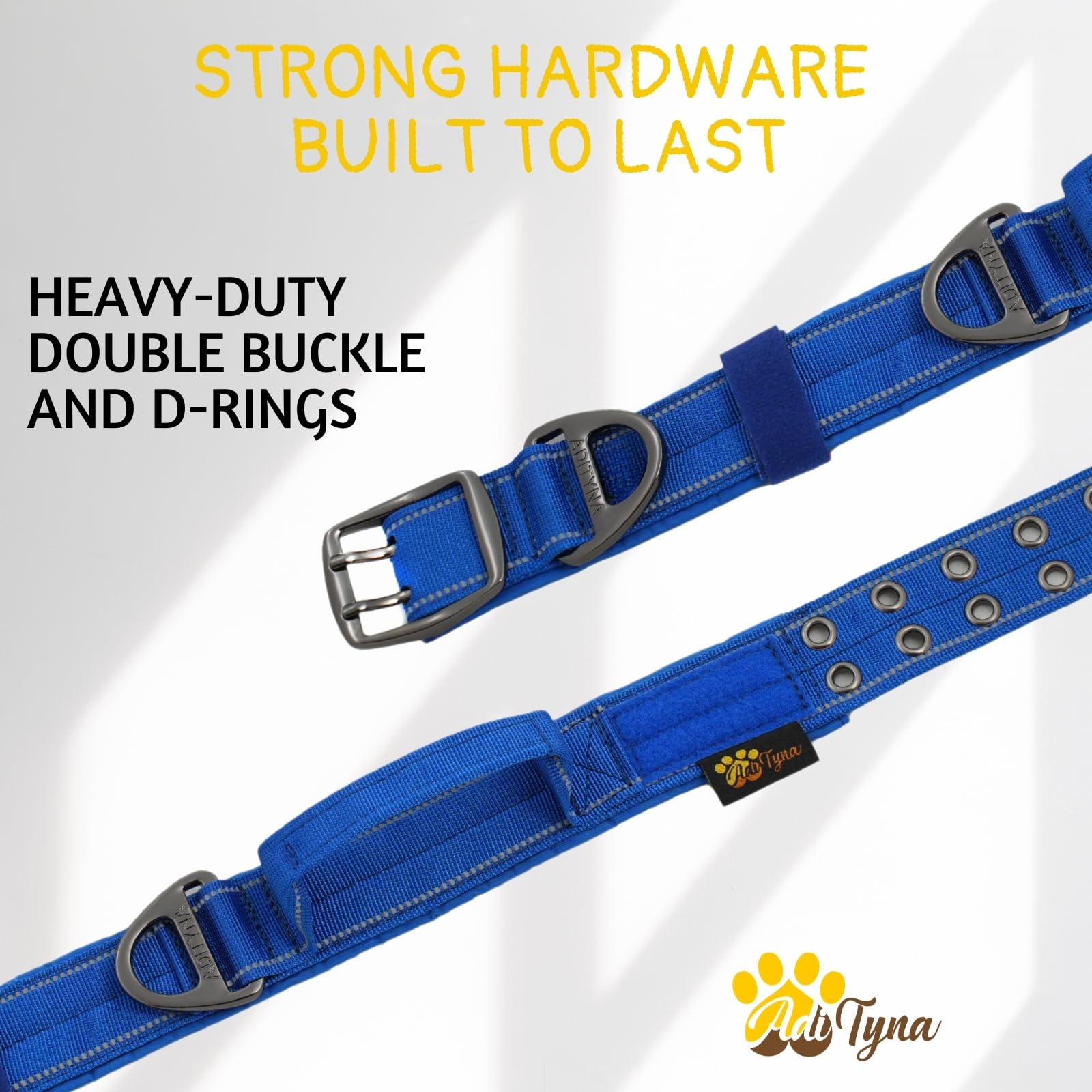 ADITYNA wide design suits large breeds with sturdy support during training and walks