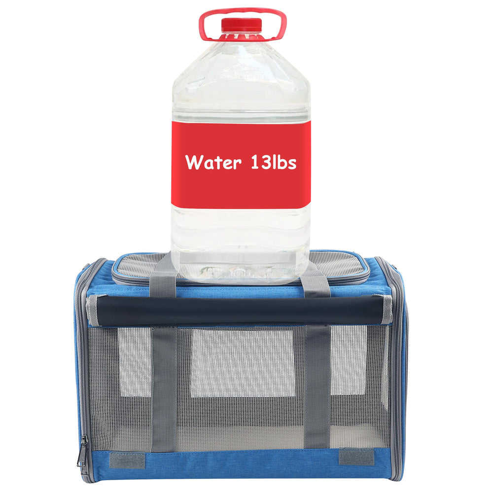 Adkyop large blue soft-sided carrier airline-friendly design for flights