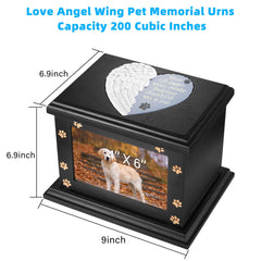 ADMLC memorial urn photo frame area holds a 6x4 photo for lasting memories