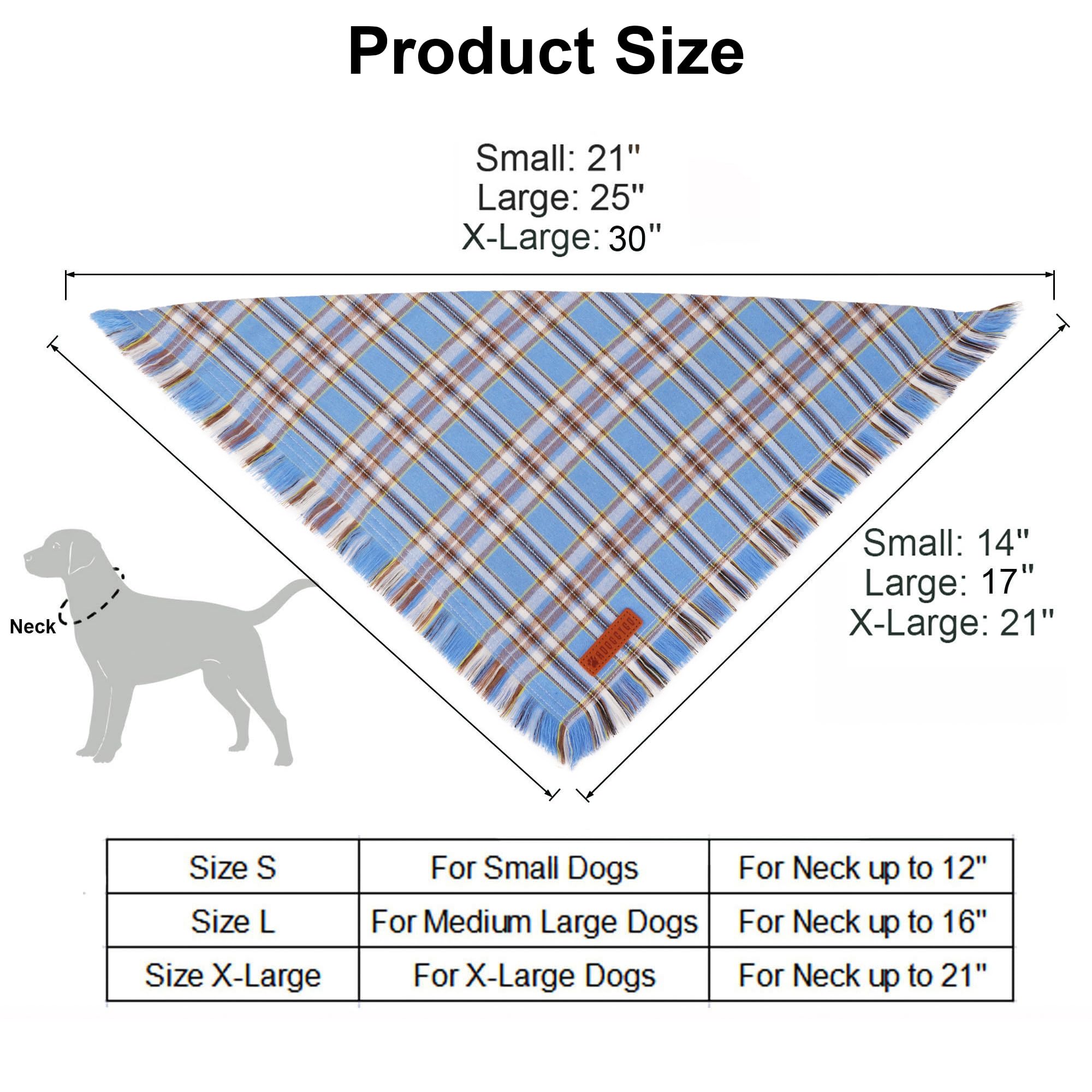 ADOGGYGO adjustable neck bandana XL ensures secure fit and easy tie.