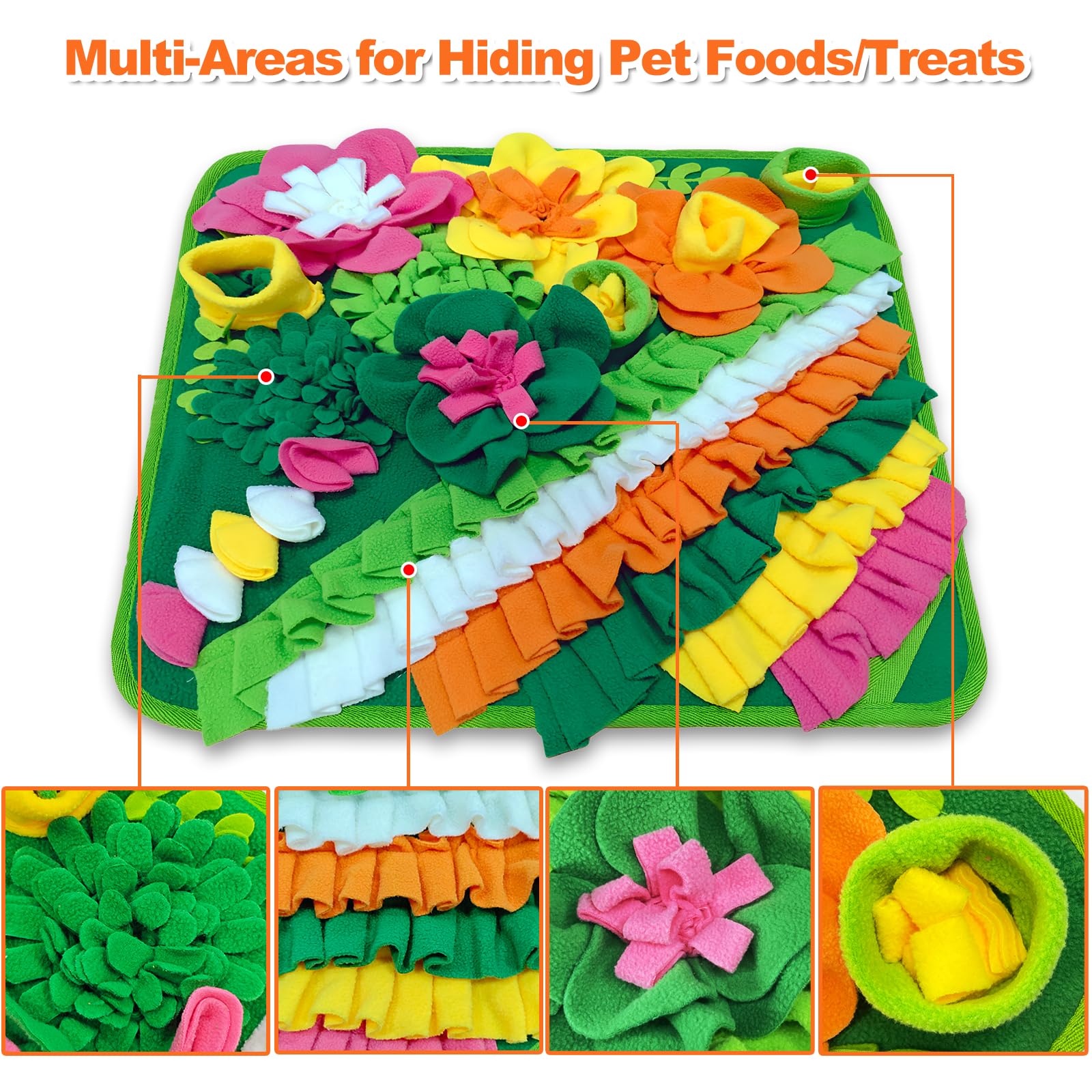 Adpartner foraging mat suits small pets and fits 20x20 inch spaces.