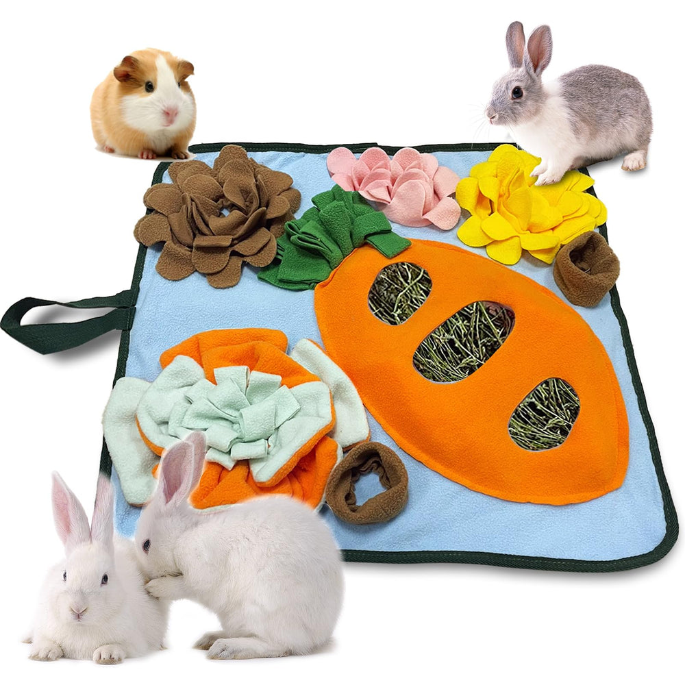Adpartner Rabbit Foraging Mat 20x20 keeps rabbits engaged during feeding.