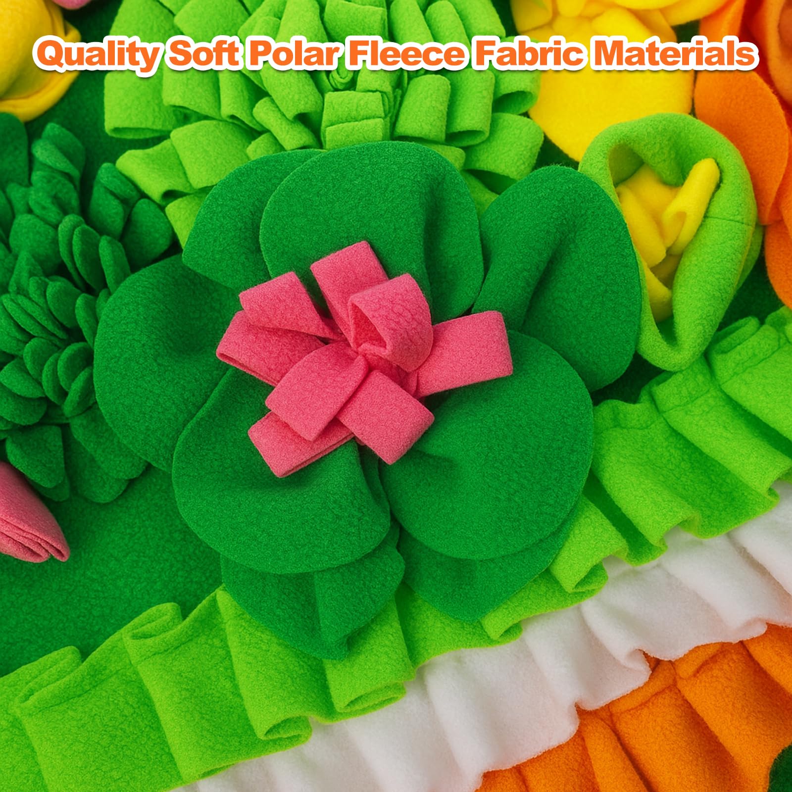 Adpartner rabbit snuffle mat features durable polar fleece for long-lasting play.