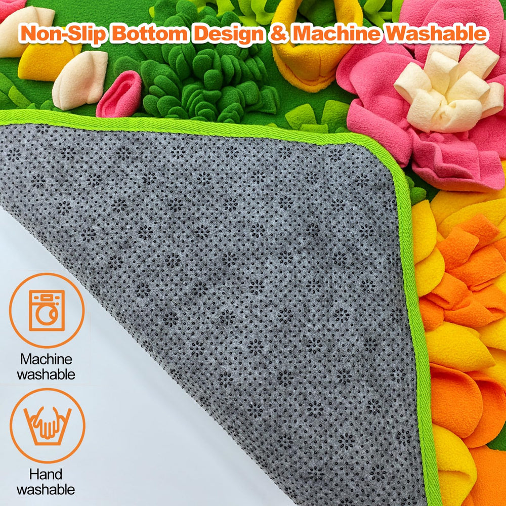 Adpartner snuffle mat is machine-washable for easy cleanup after busy playtime.