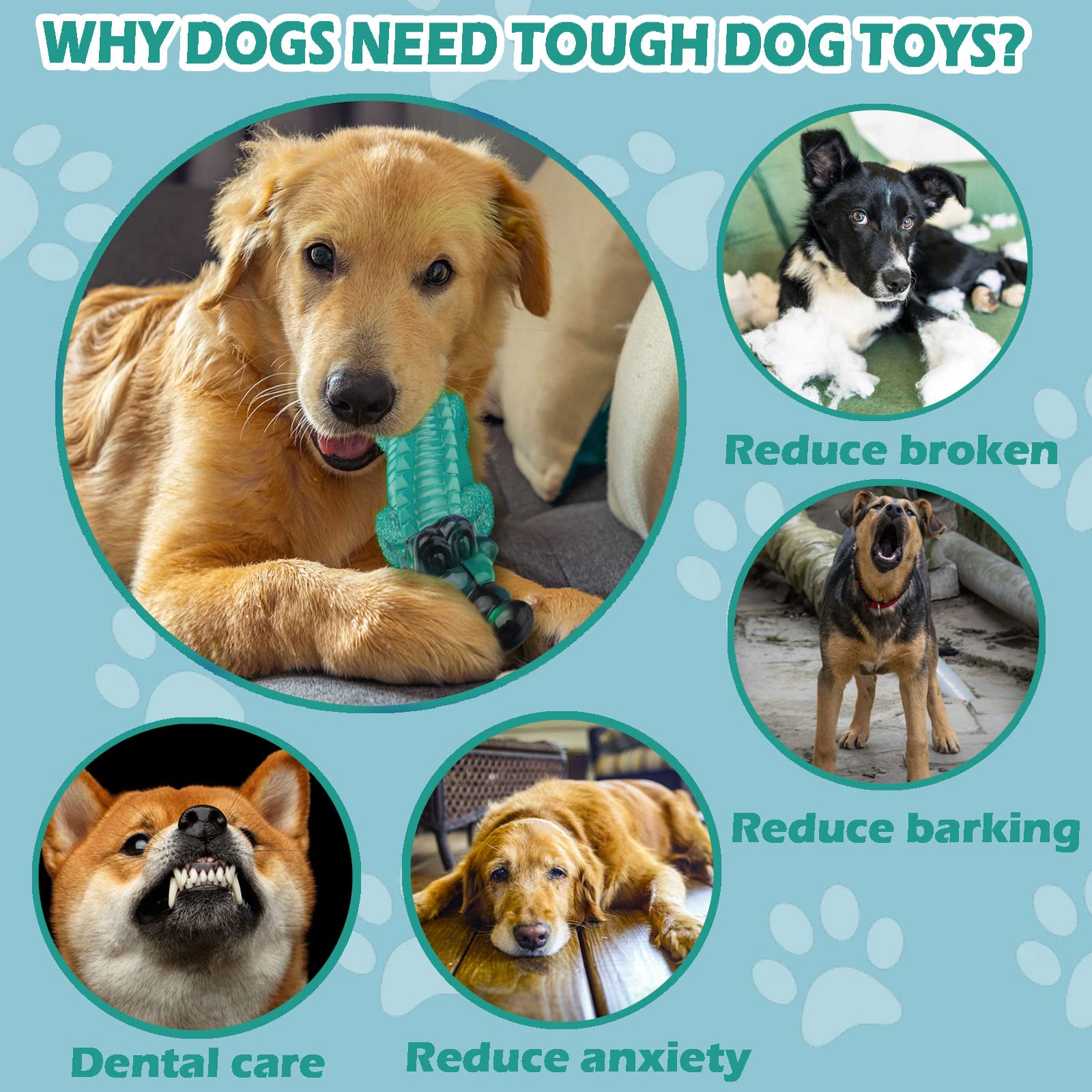 ADSDIA aggressive chewer toy designed for large dogs and long play.