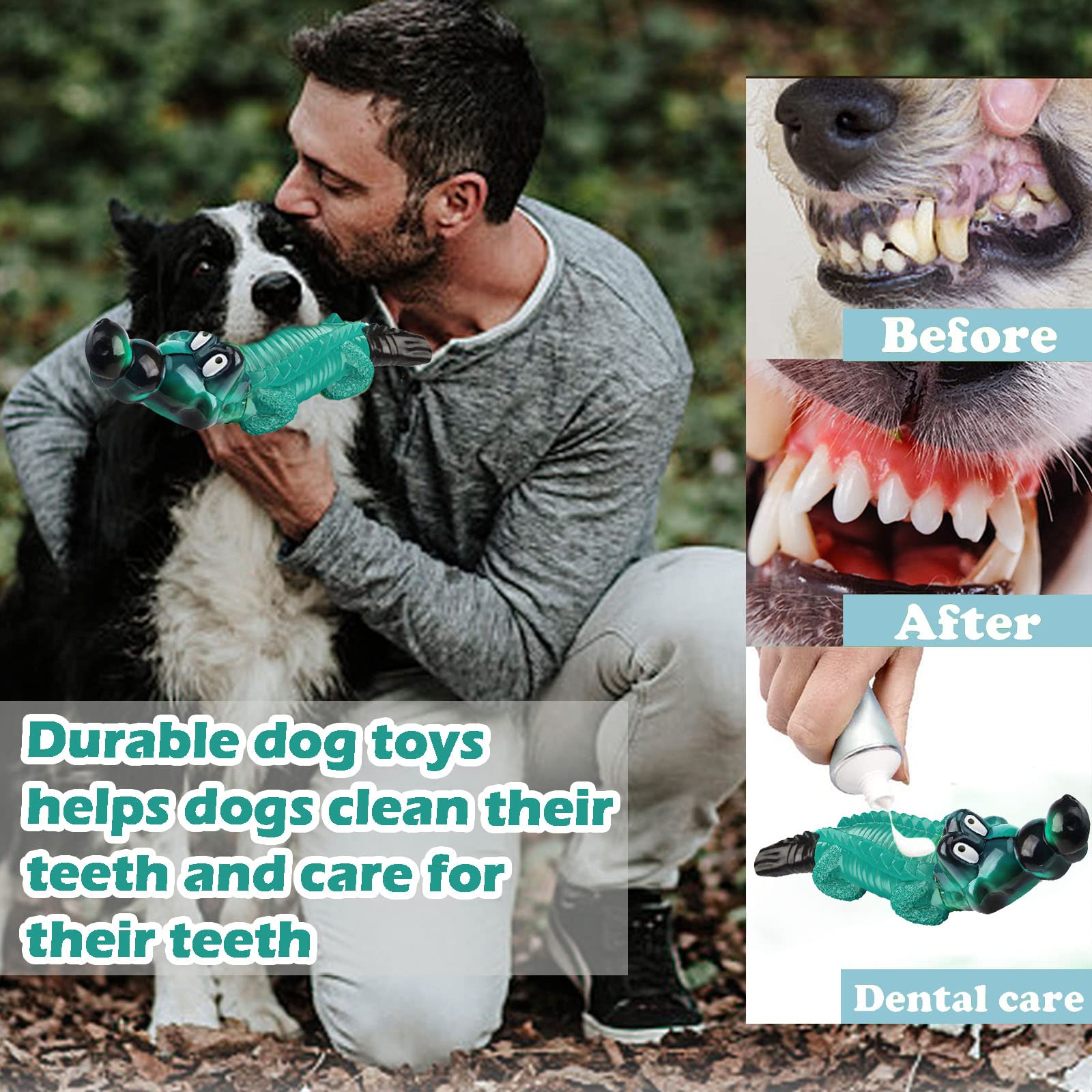 ADSDIA blue alligator interactive toy encourages focused chewing.