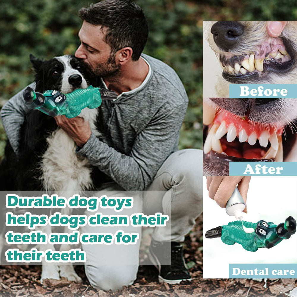 ADSDIA blue alligator interactive toy encourages focused chewing.