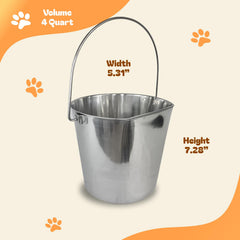 Advance Pet Products lightweight 4 quart bucket for easy travel with pets