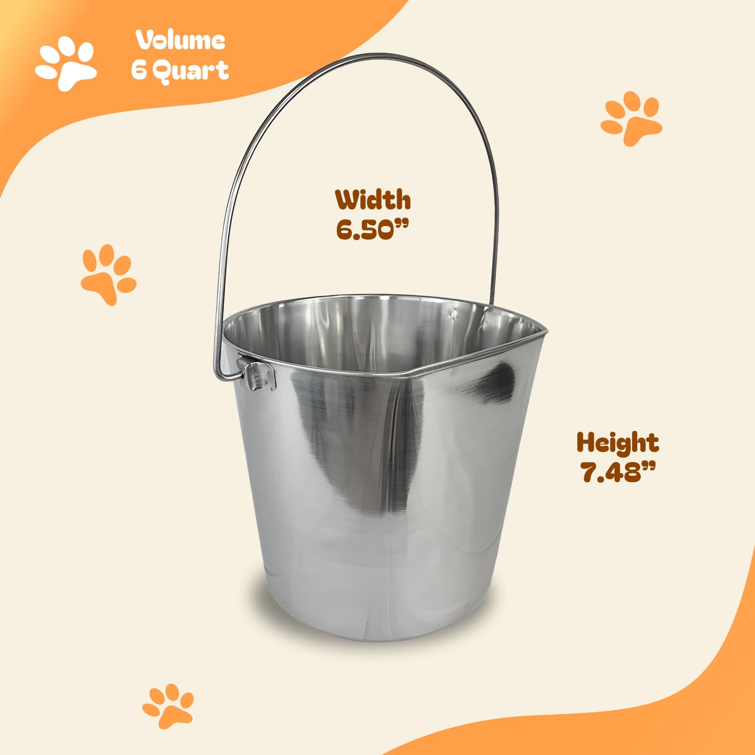 Advance Pet Products lightweight 6-quart bucket is easy to carry on outings.