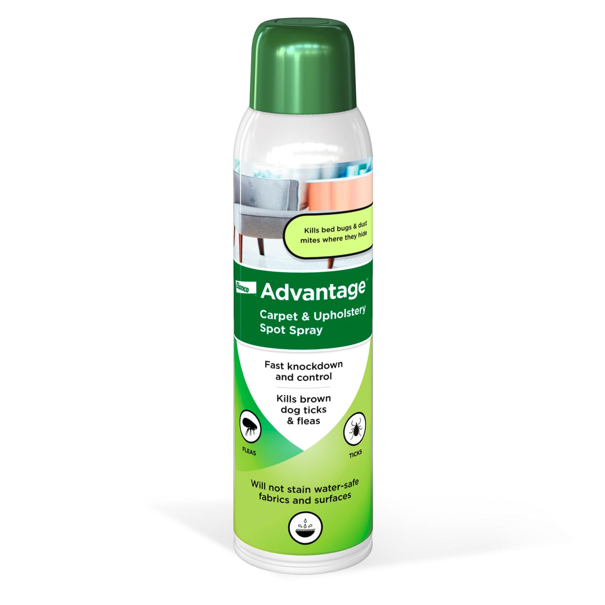 Advantage Carpet & Upholstery Spot Spray bottle ready for home treatment.