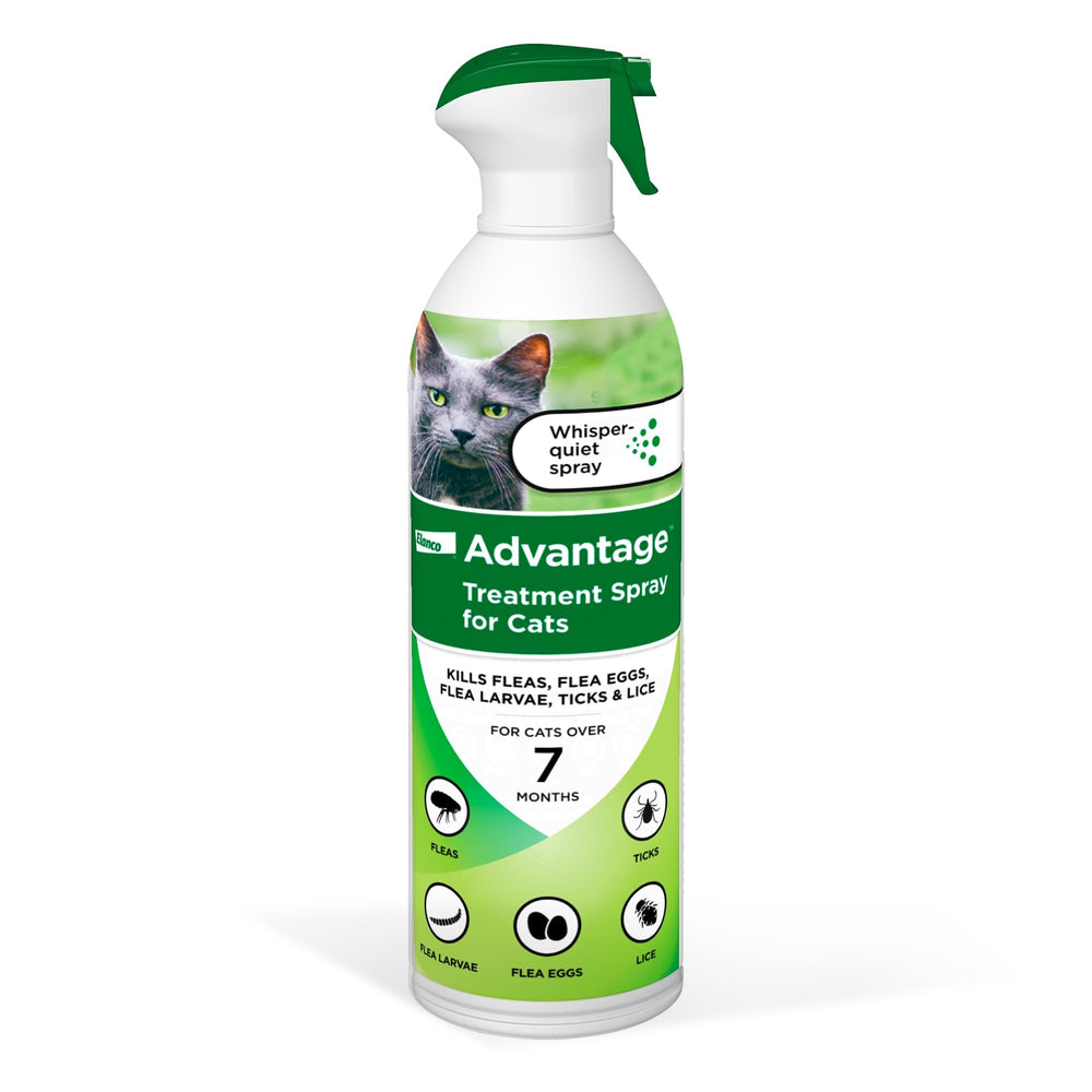 Advantage Cat Flea Spray bottle with a gentle mist for pets.