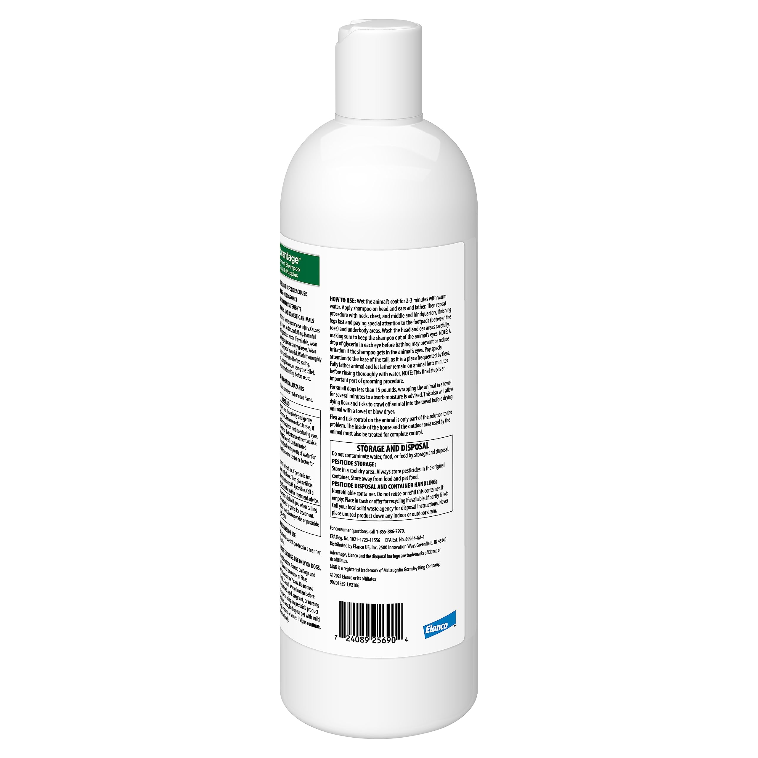 Advantage flea tick shampoo dogs lather demonstrates coat cleansing and conditioning