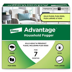 Advantage Household Fogger 3-pack 2oz canisters for indoor pest control.