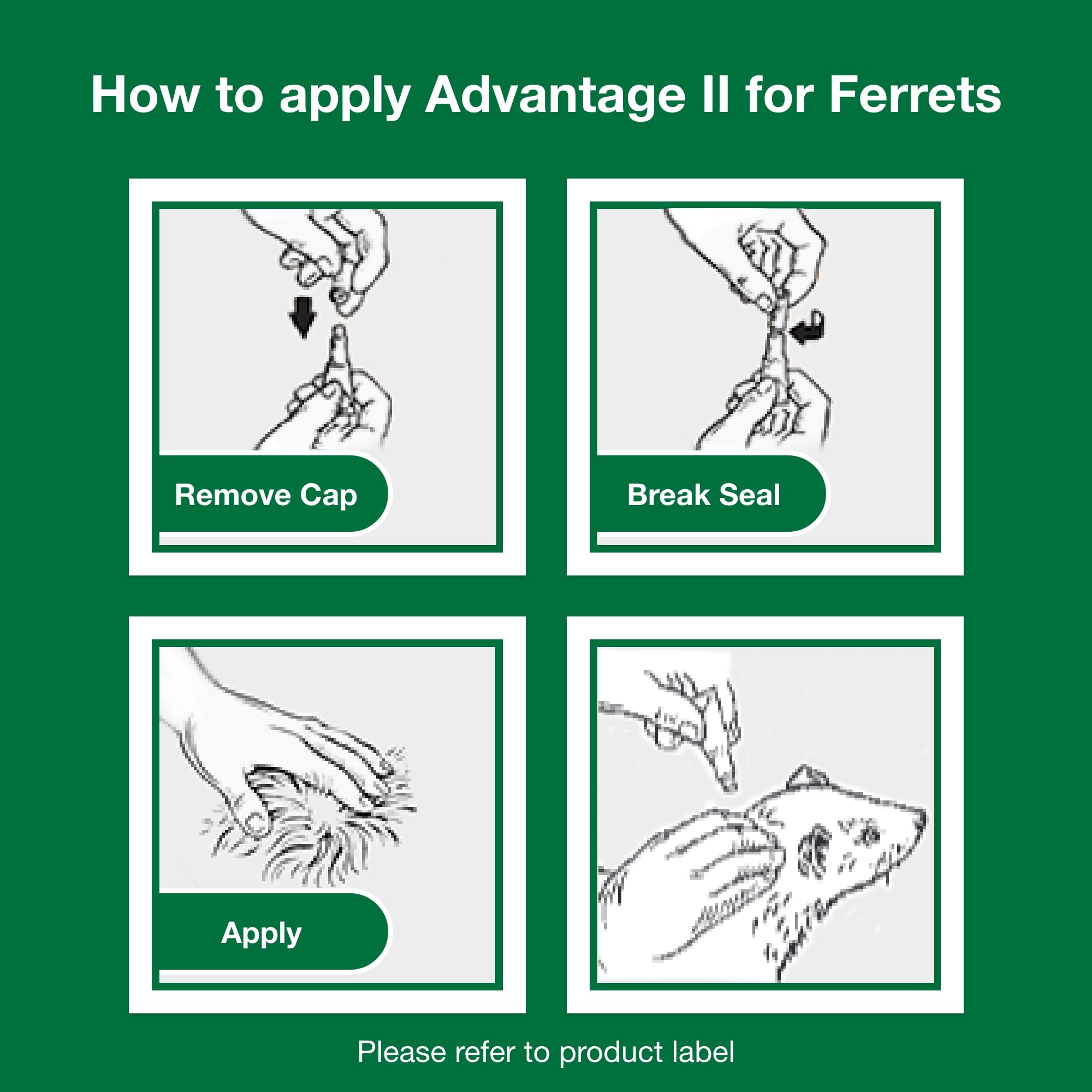 Advantage II Ferret monthly subscription delivers regular treatment.