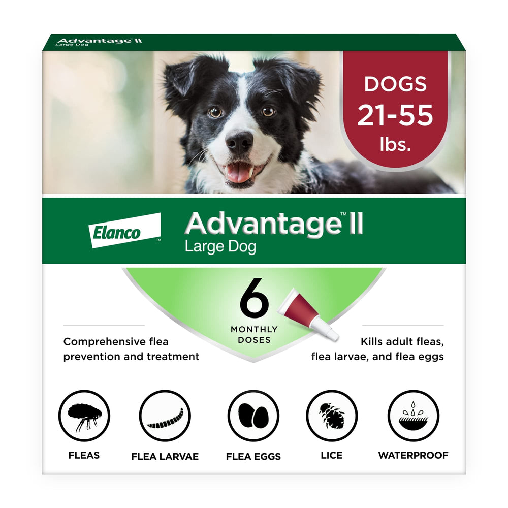 Advantage II Large Dog bottle ready for quick, easy topical application.