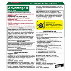 Advantage II Large Dog kills adult fleas on contact, reducing bites
