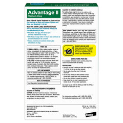 Advantage II Medium Dog being applied to dog's back with easy one-step topical treatment.