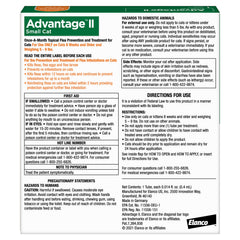 Advantage II Small Cat applied at base of skull for easy monthly treatment