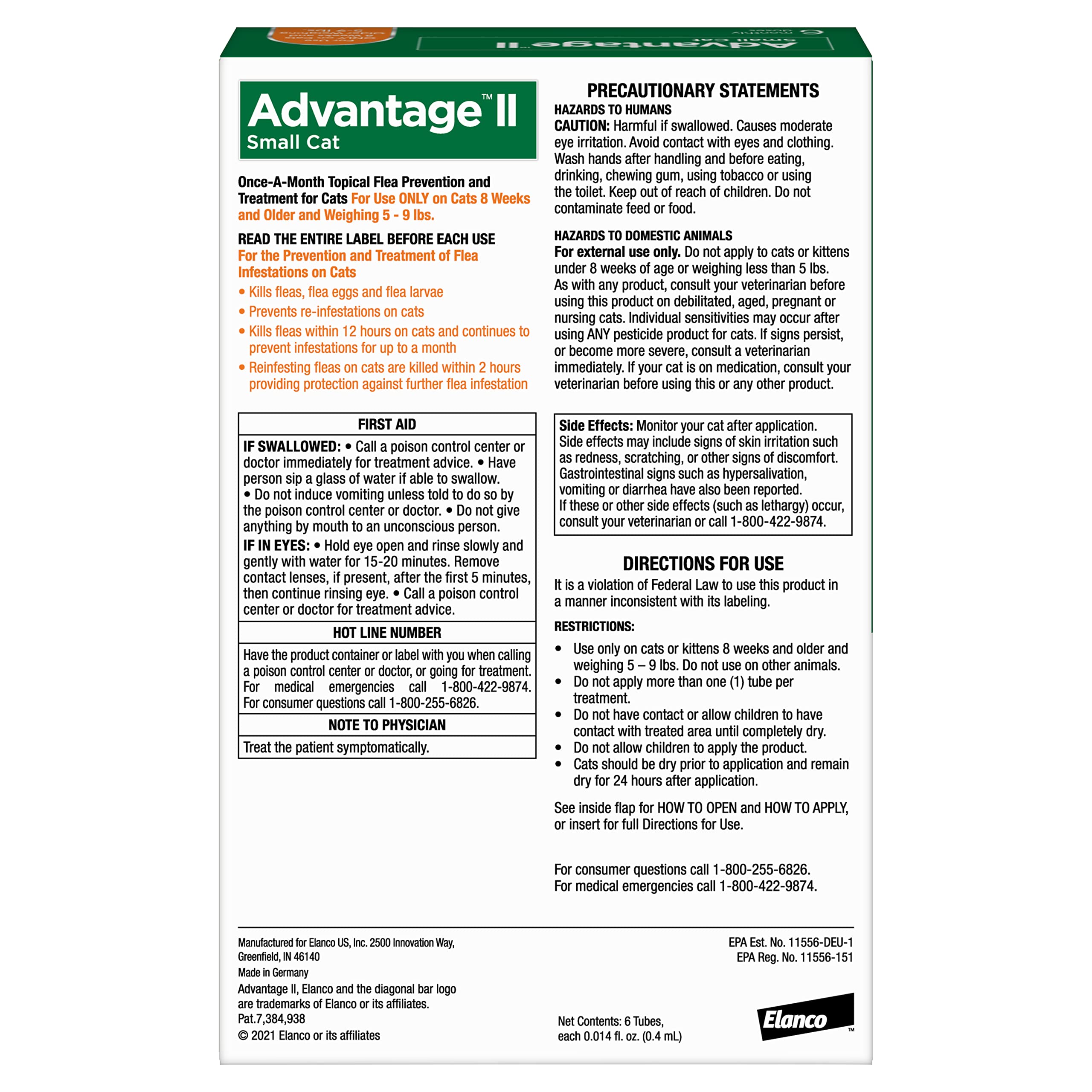 Advantage II Small Cat neck application demonstrates easy monthly treatment