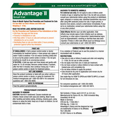Advantage II Small Cat spot-on application demonstrates quick neck-area treatment.