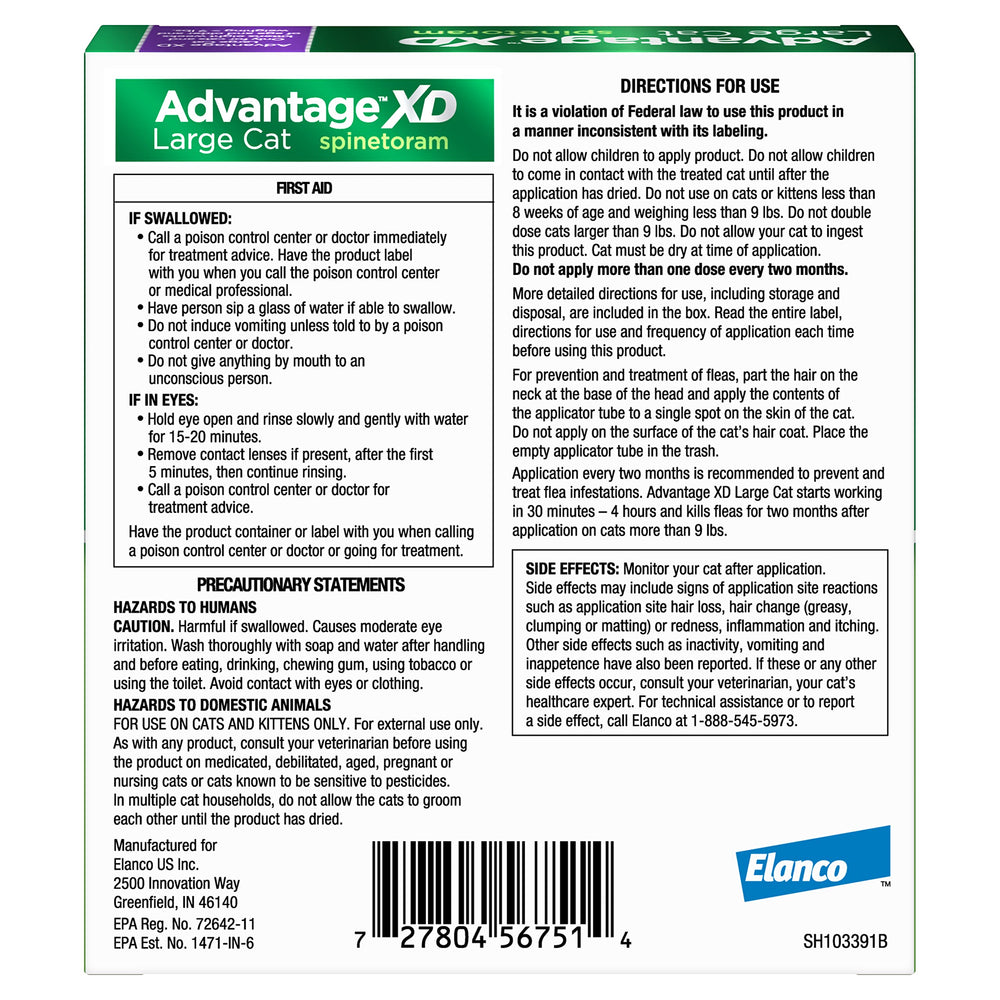 Advantage XD back-of-neck spot-on for easy dosing