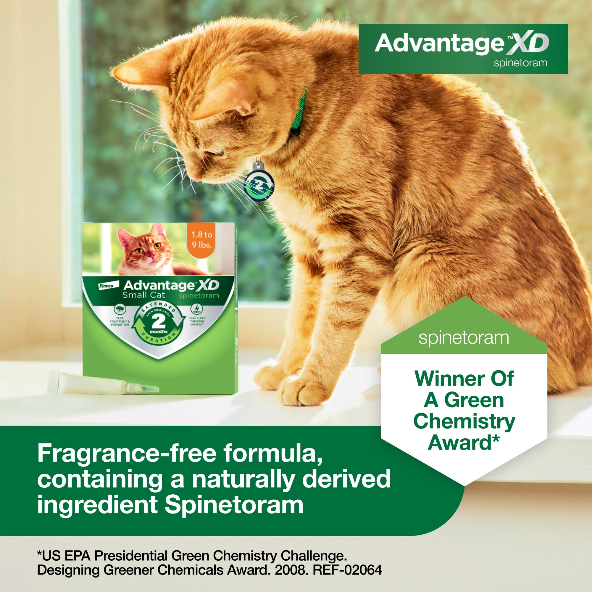 Advantage XD packaging highlights Green Chemistry Award for its formulation.