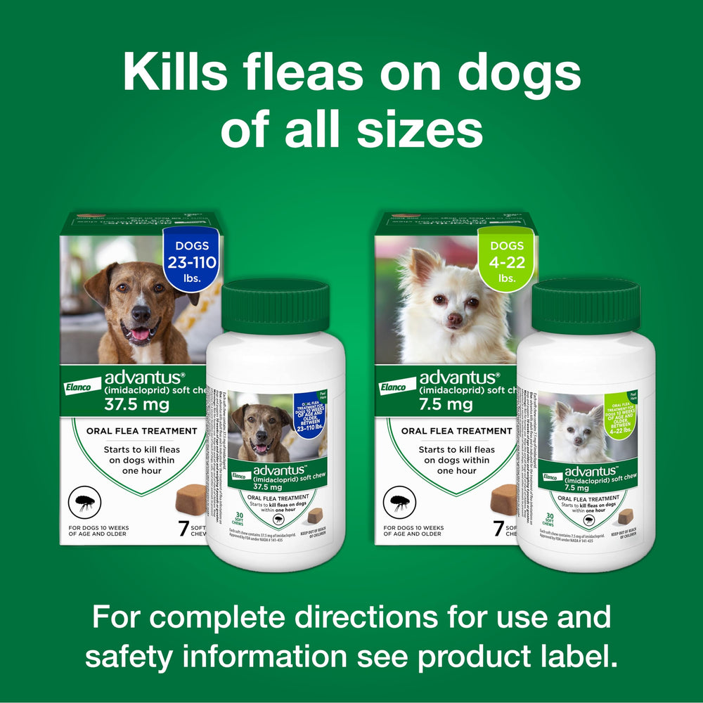 Advantus 4-22 lbs packaging option for smaller dogs.