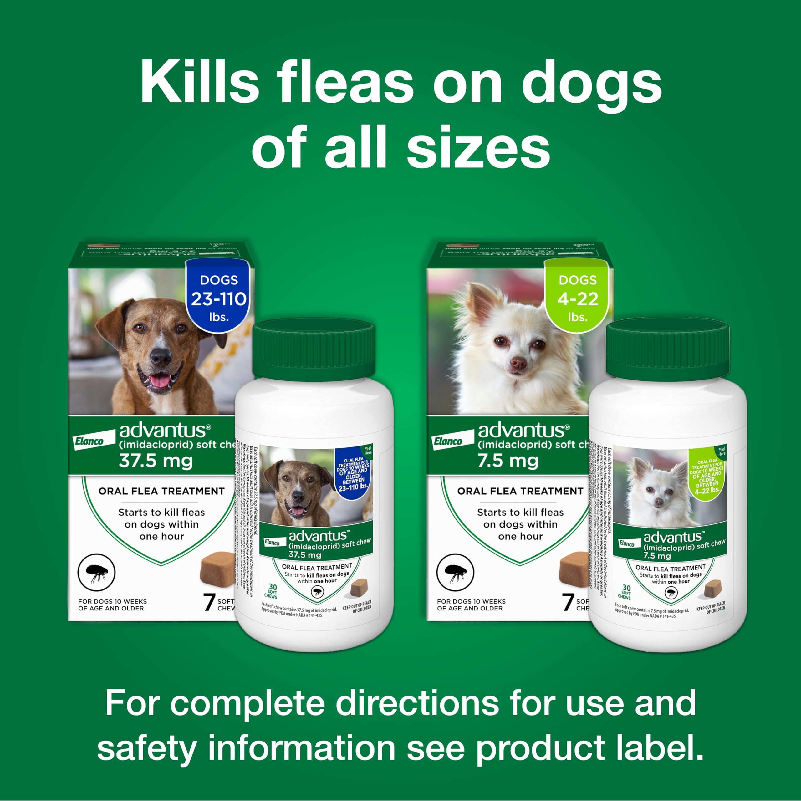 Not a substitute for monthly flea prevention products