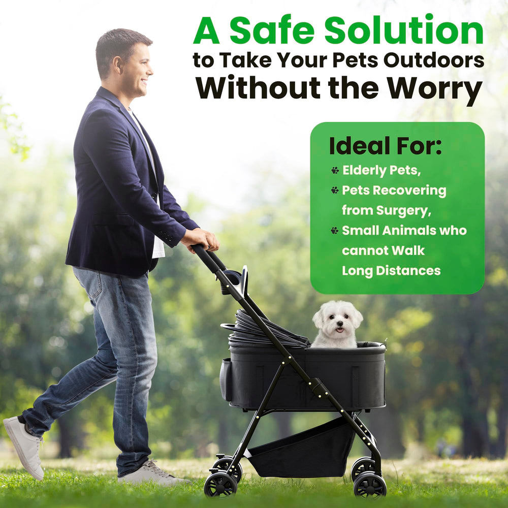 AdventEdge 66-lb capacity supports small to medium pets securely.