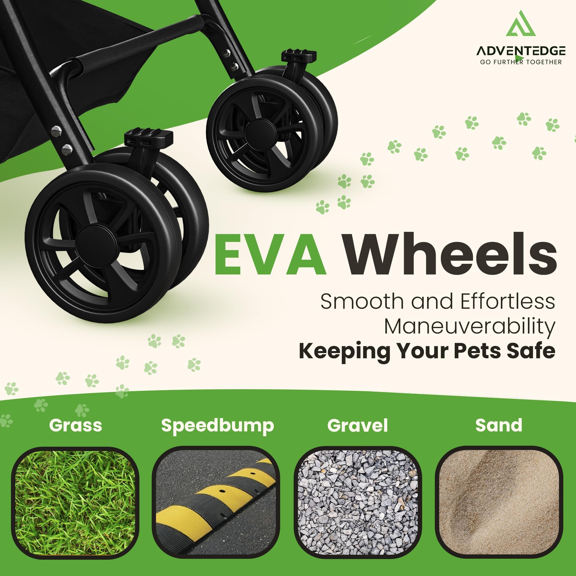 AdventEdge breathable mesh canopy keeps pets comfortable with airflow.