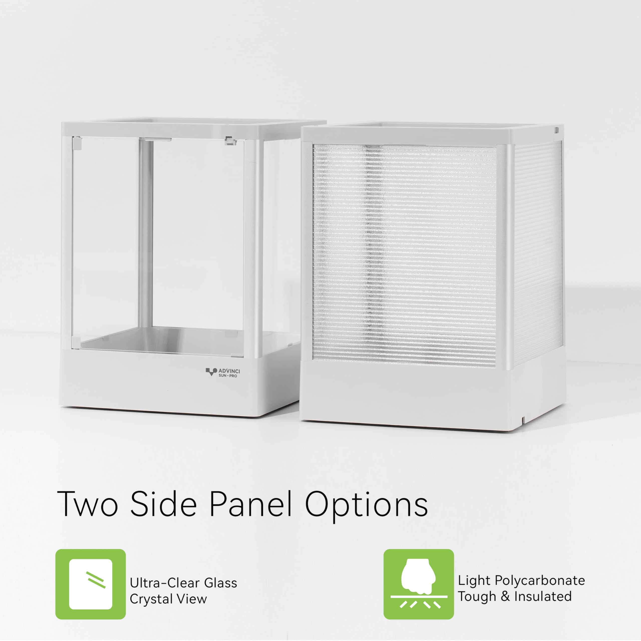 ADVINCI Reptile Terrarium clear glass panels for unobstructed viewing