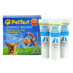 Advocate PetTest Energy Boost tubes in a compact pack for on-the-go glucose support.