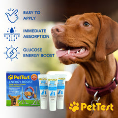 Close-up of Advocate PetTest Energy Boost meat-flavored gel for easy dosing.