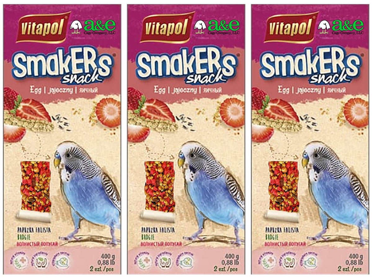 A&E Cage Co. Smackers strawberry parakeet treat stick close-up for tasty enrichment