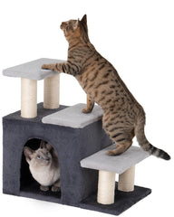 Aechonow 3in1 pet stairs baseplate stability helps safe climbs to higher surfaces.