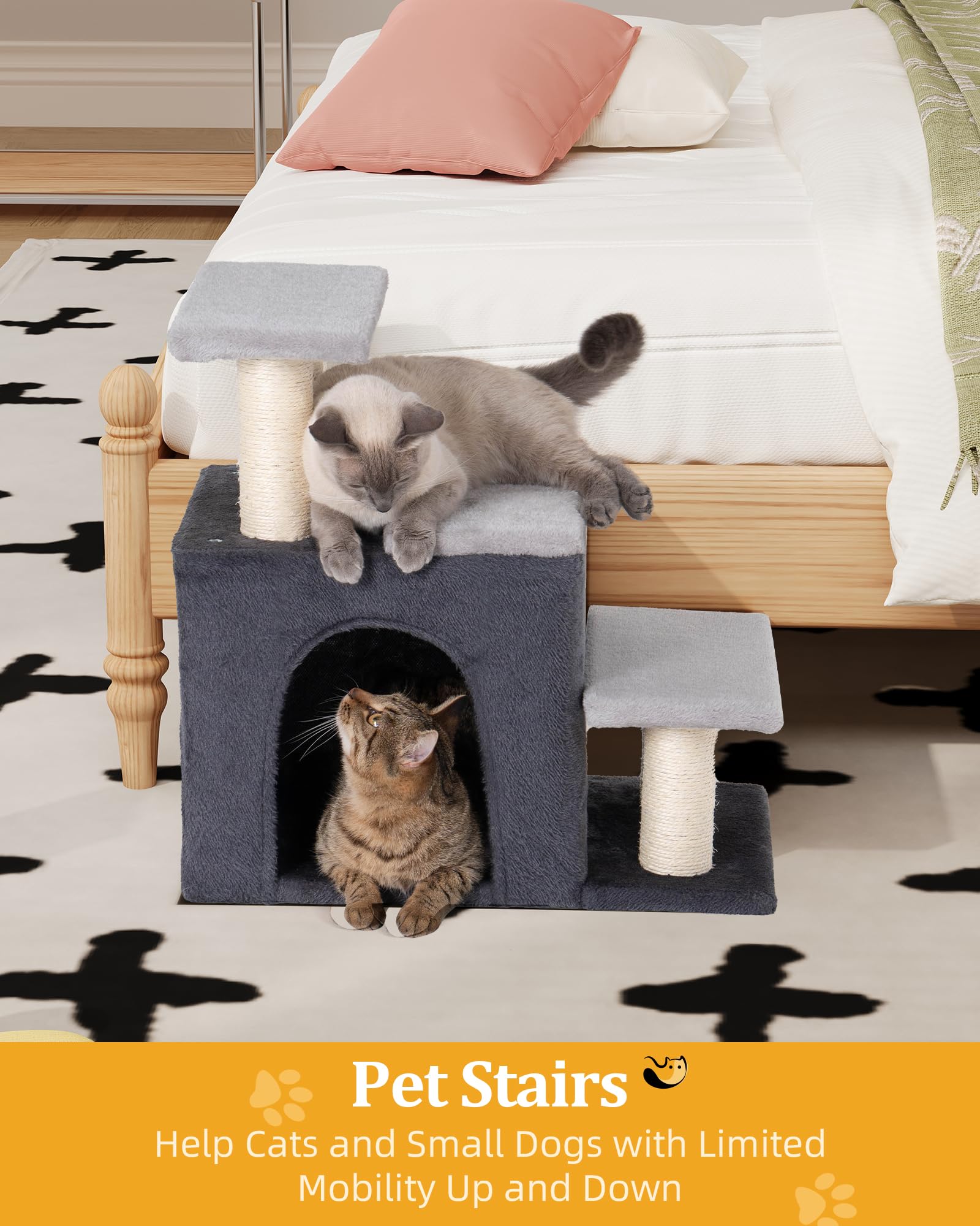 Aechonow 6-29 inch depth stairs emphasize comfortable step height.
