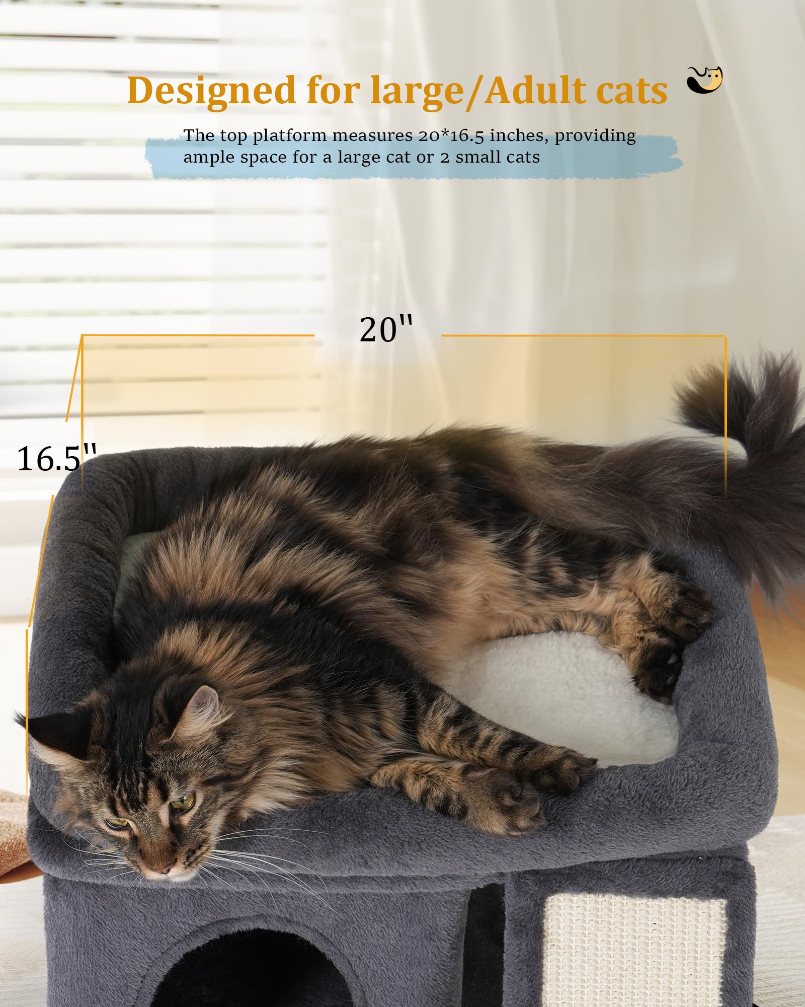 Aechonow cat tree sisal post guarding furniture with durable scratching