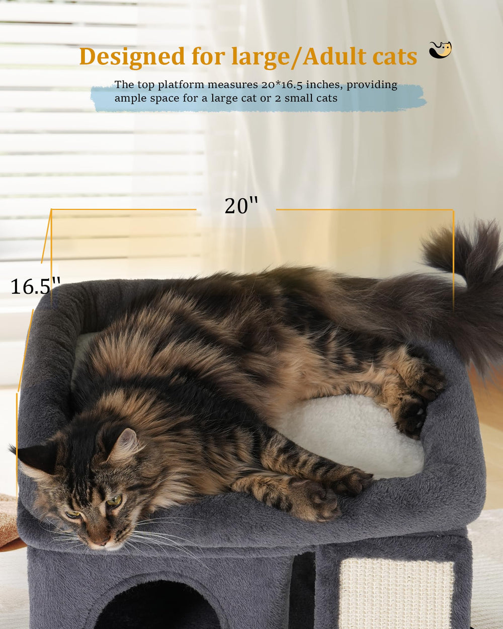 Aechonow cat tree sisal post guarding furniture with durable scratching
