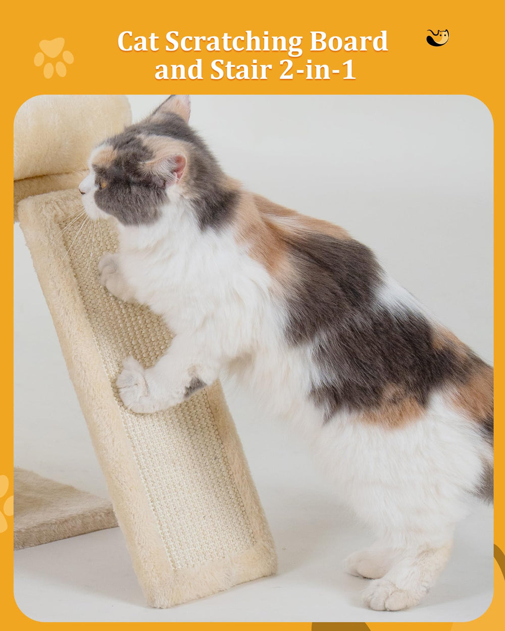 Aechonow cat tree sisal scratching post promotes healthy claws and durable play.