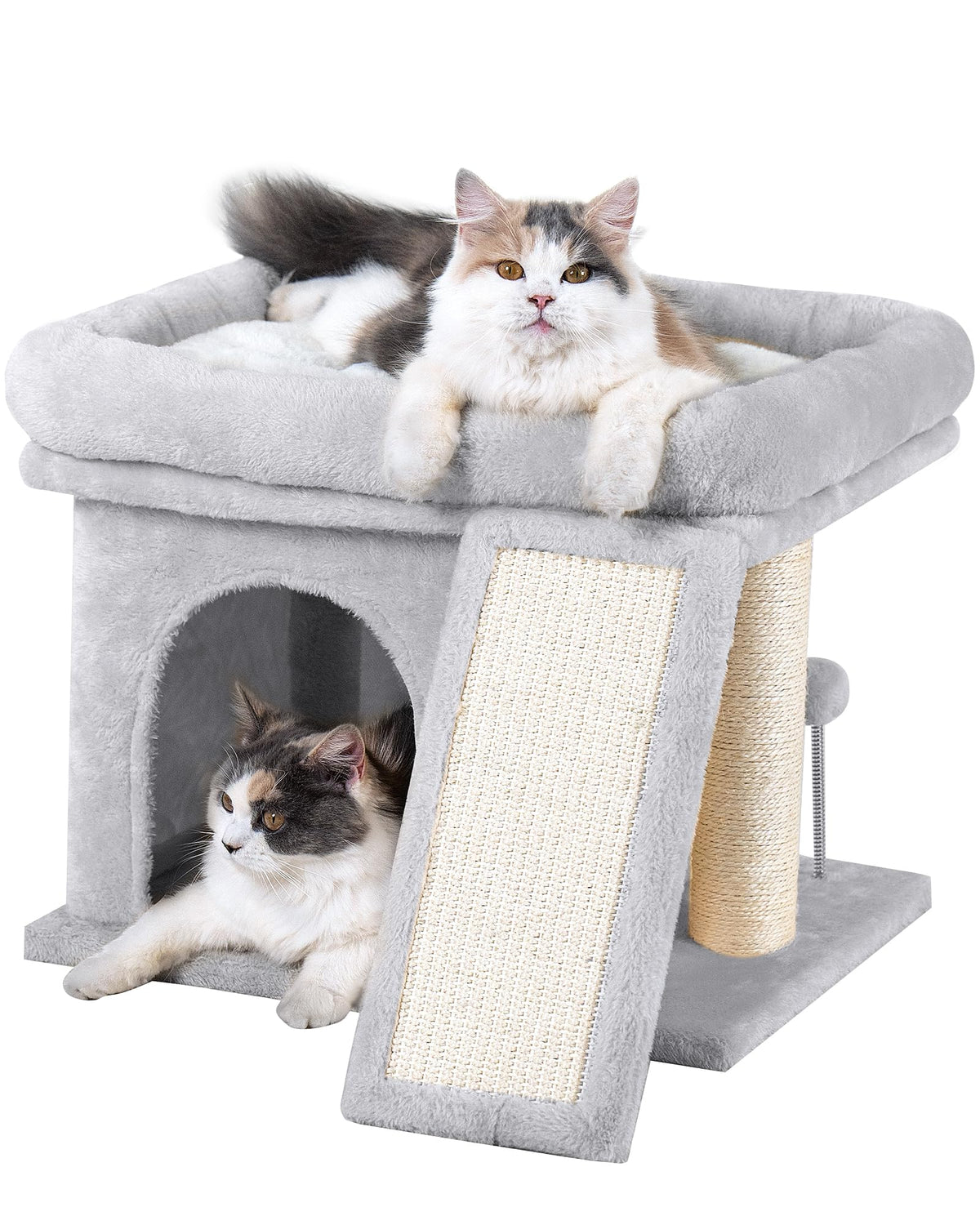 Aechonow cat tree top perch roomy space for large cats