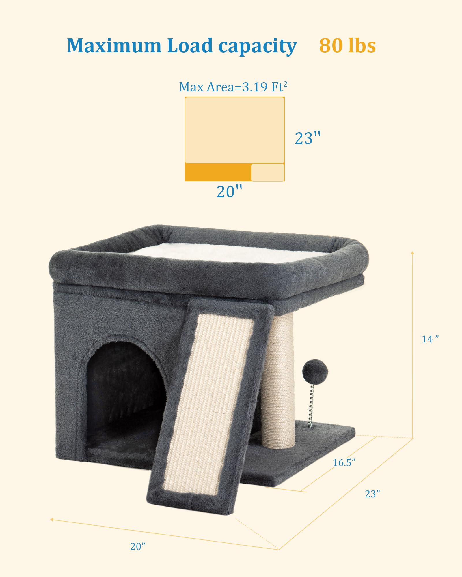 Aechonow cat tree by window side for curious indoor cats