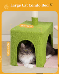 Aechonow Flower Cat Tree featuring a soft cotton top perch for resting