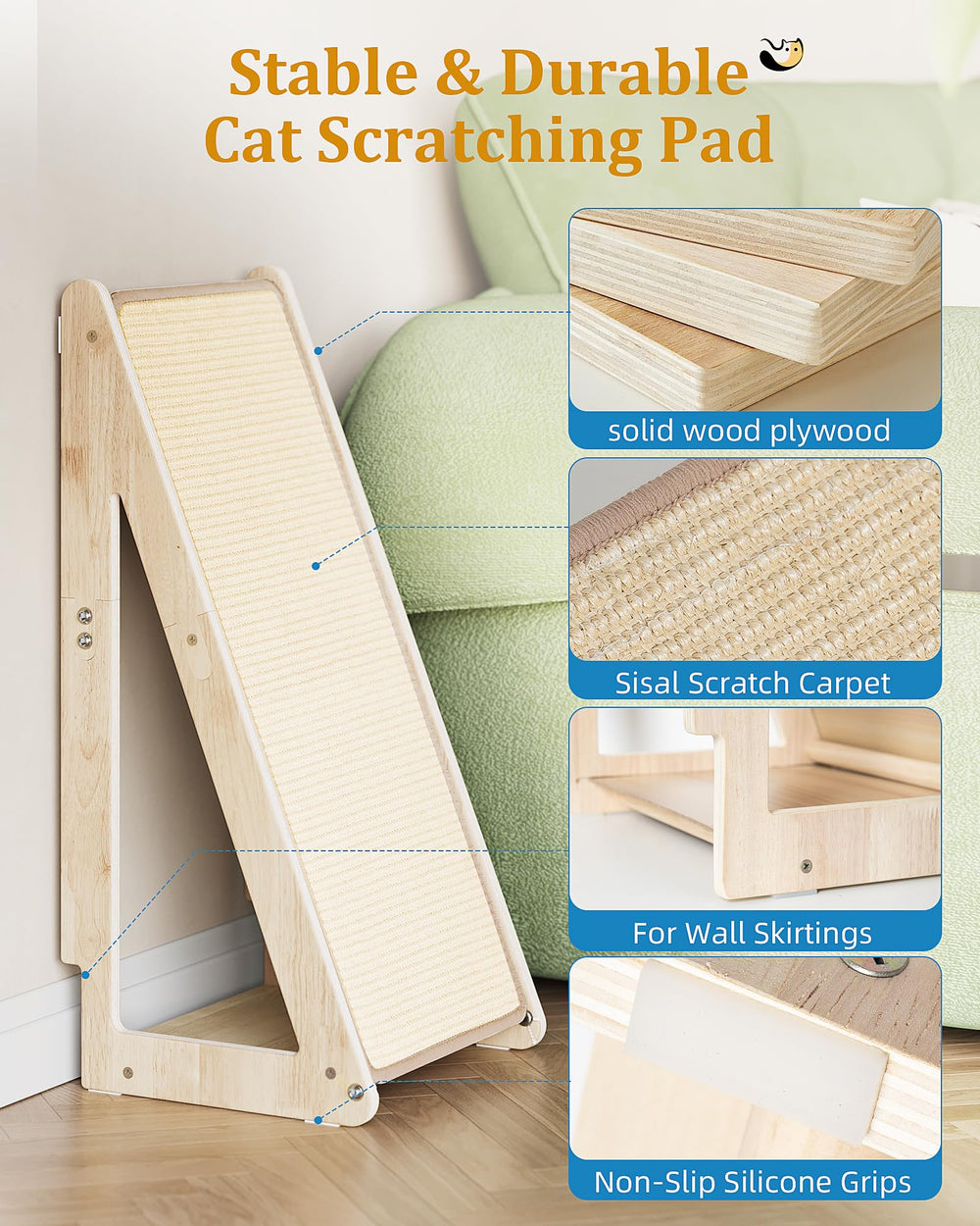 Aechonow wooden-frame scratch ramp shows durable stability for safe sessions.
