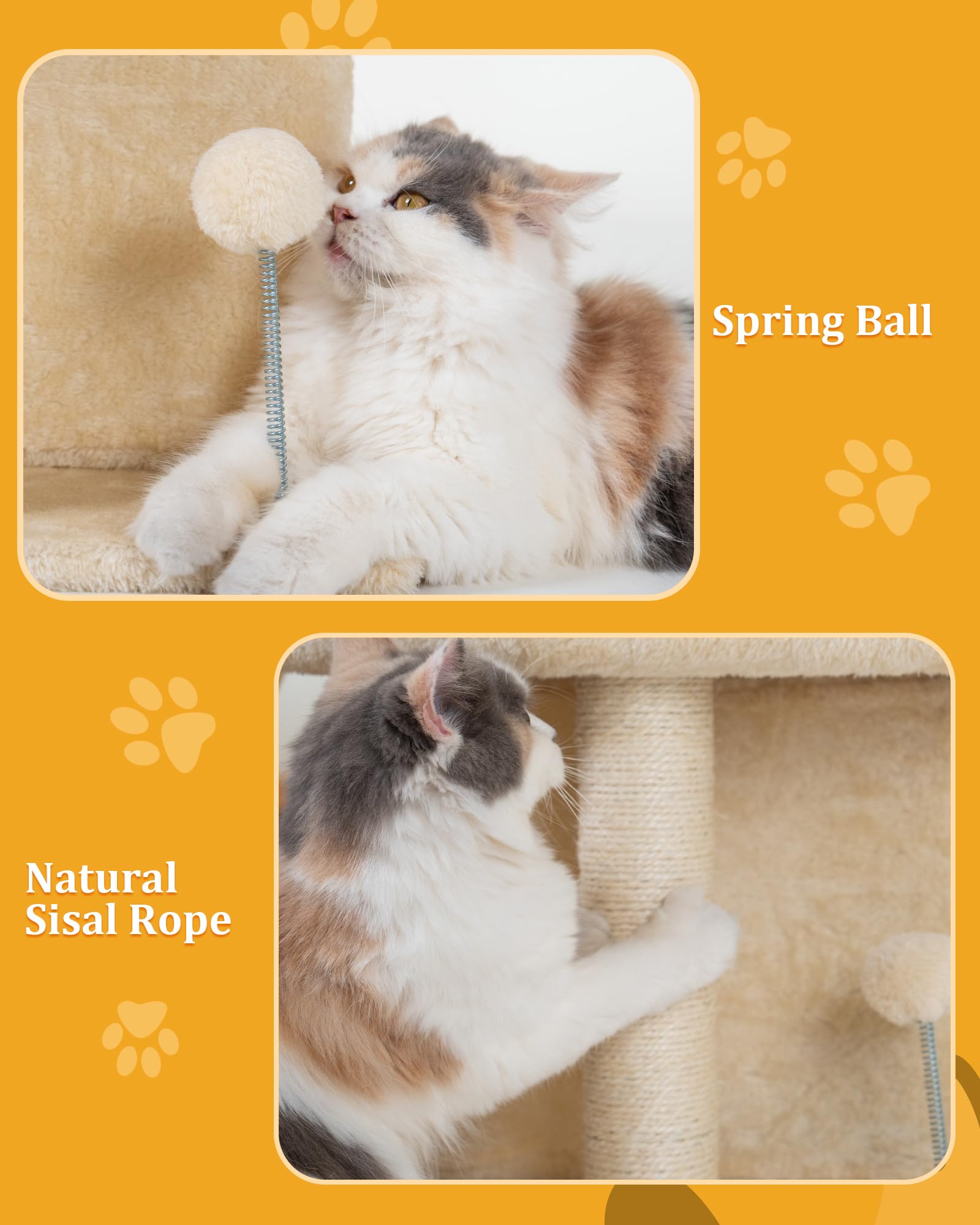 Aechonow senior-friendly cat tree supports easy access for older or mobility-limited cats.
