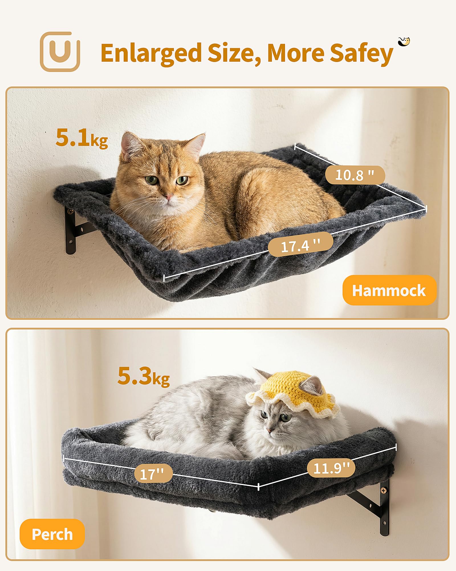Aechonow sturdy brackets support up to 50 lbs for secure lounging.